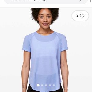 Lululemon Hydrangea Blue Open Up Tie Back Top